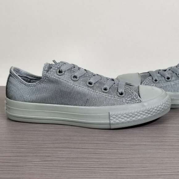 Converse Chuck Taylor All Star Mono Ox, Grey Canvas, Little Kid Size 13 / 31 - Picture 7 of 10